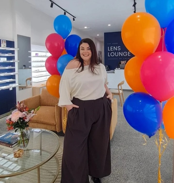 Chloe Luke, founder of Lens Lounge Eyecare at 372 Harbour Drive, Coffs Harbour